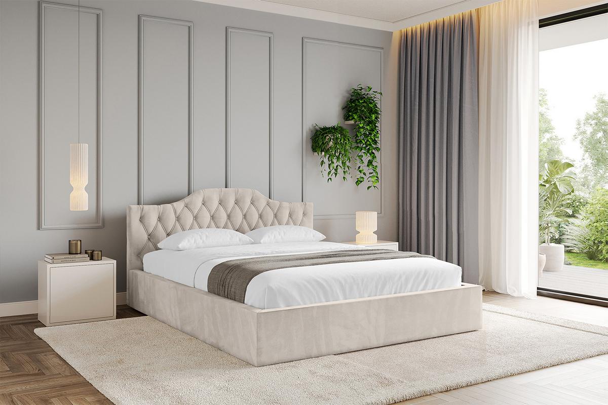 POLSTERBETT mit Bettkasten und Lattenrost, Bett mit Matratze H3/H4 - FALIO-V1 120x200 Beige - Beige, Holzwerkstoff/Textil (120/200cm) - ALTDECOR