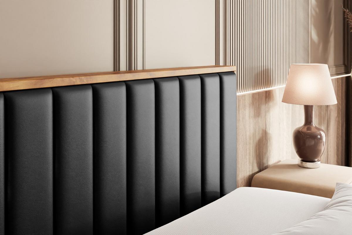 BOXBETT mit Matratze H3 und Lattenrost - LOLLI4 - 140x200 - Schwarz Hochglanz - Schwarz, Holzwerkstoff/Kunststoff (140/200cm) - ALTDECOR