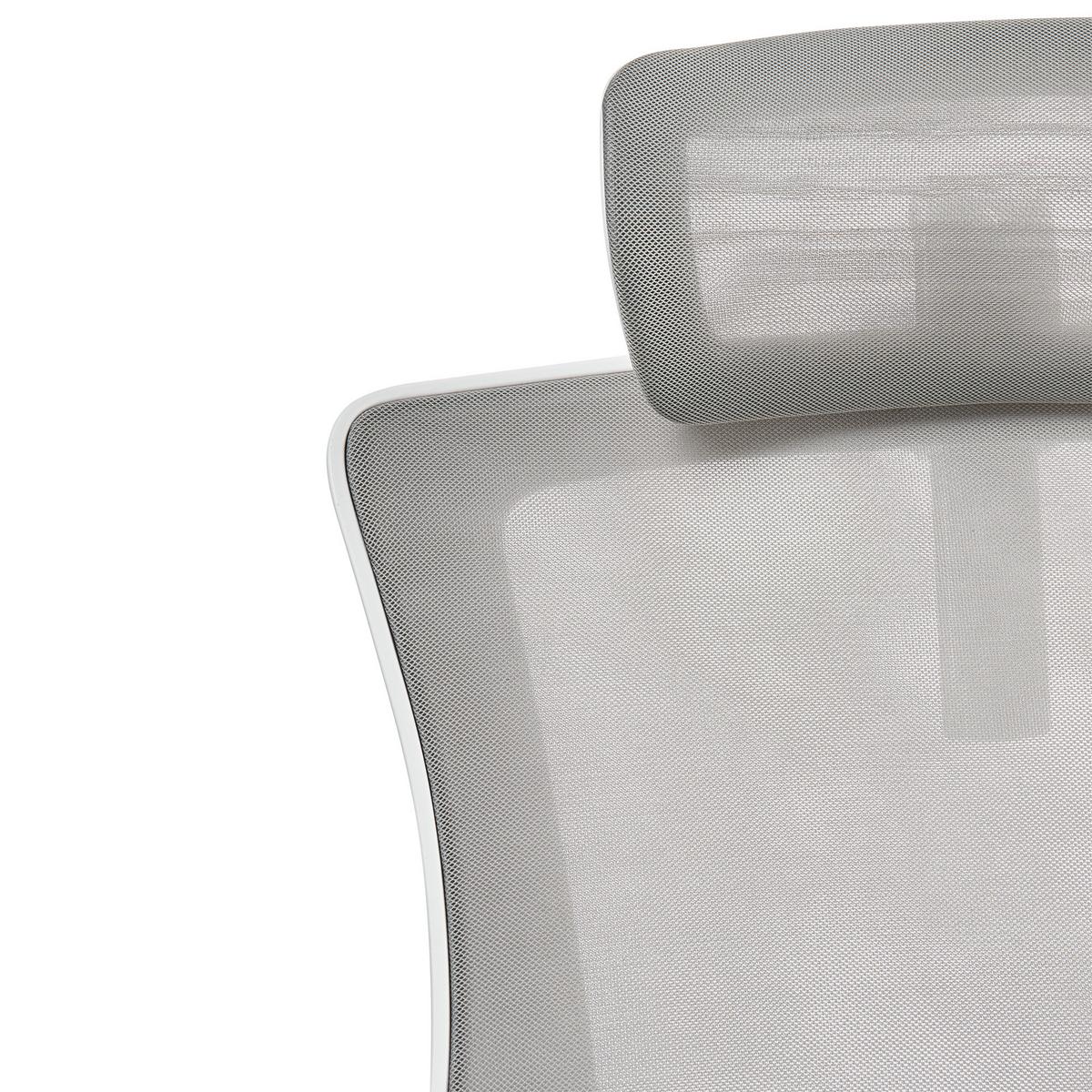 BÜROSTUHL Hellgrau Paladin - Hellgrau, Textil (52/96/56cm) - Beliani