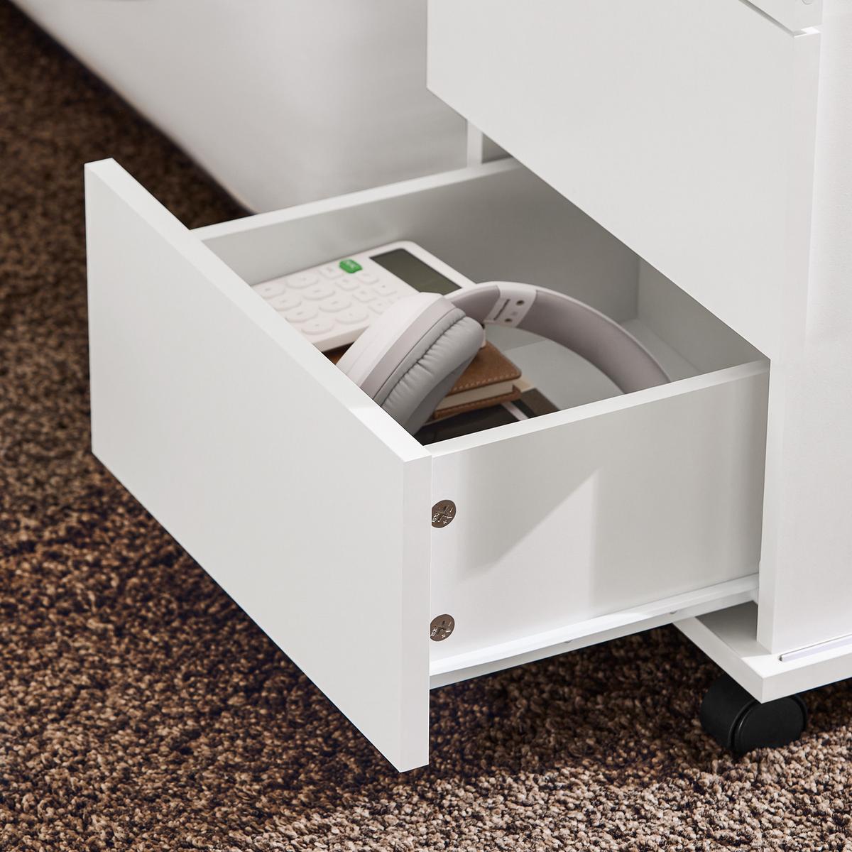 AKTENSCHRANK Weiß - Weiß, Glas/Holzwerkstoff (35/61/70cm) - SoBuy