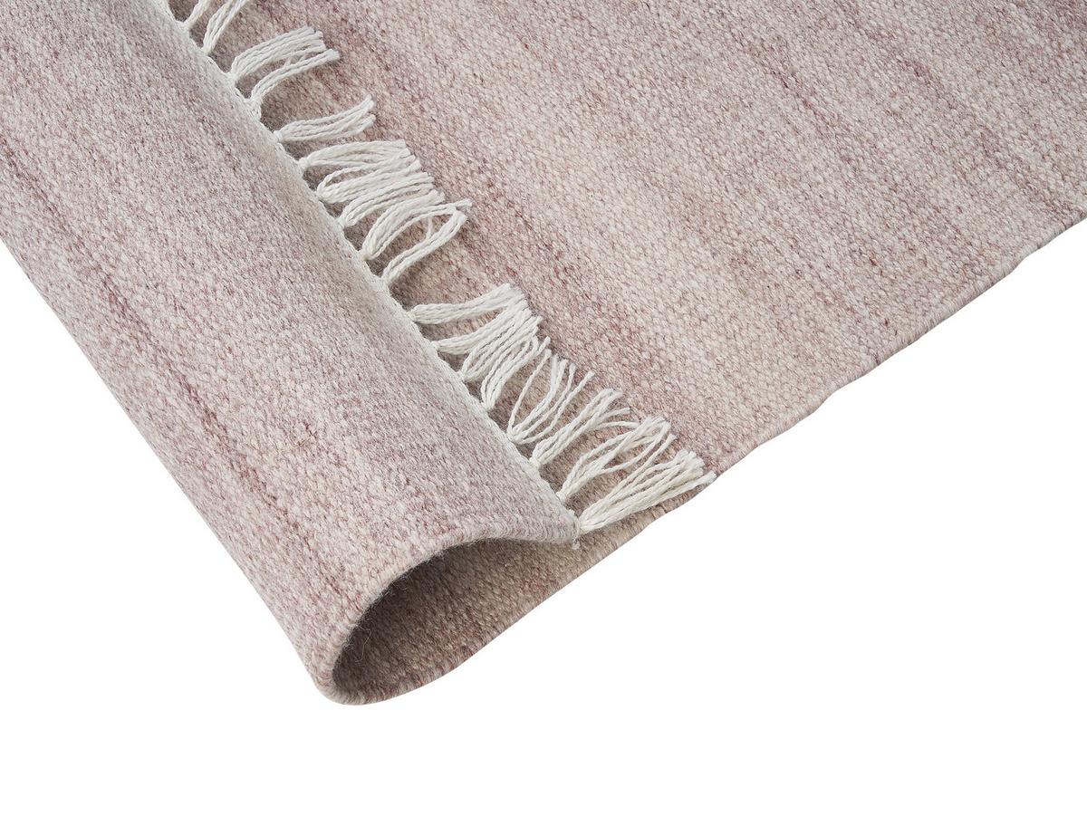 TEPPICH geflochten Malhia 230/160 cm - Rot, Kunststoff (160/230cm) - Beliani