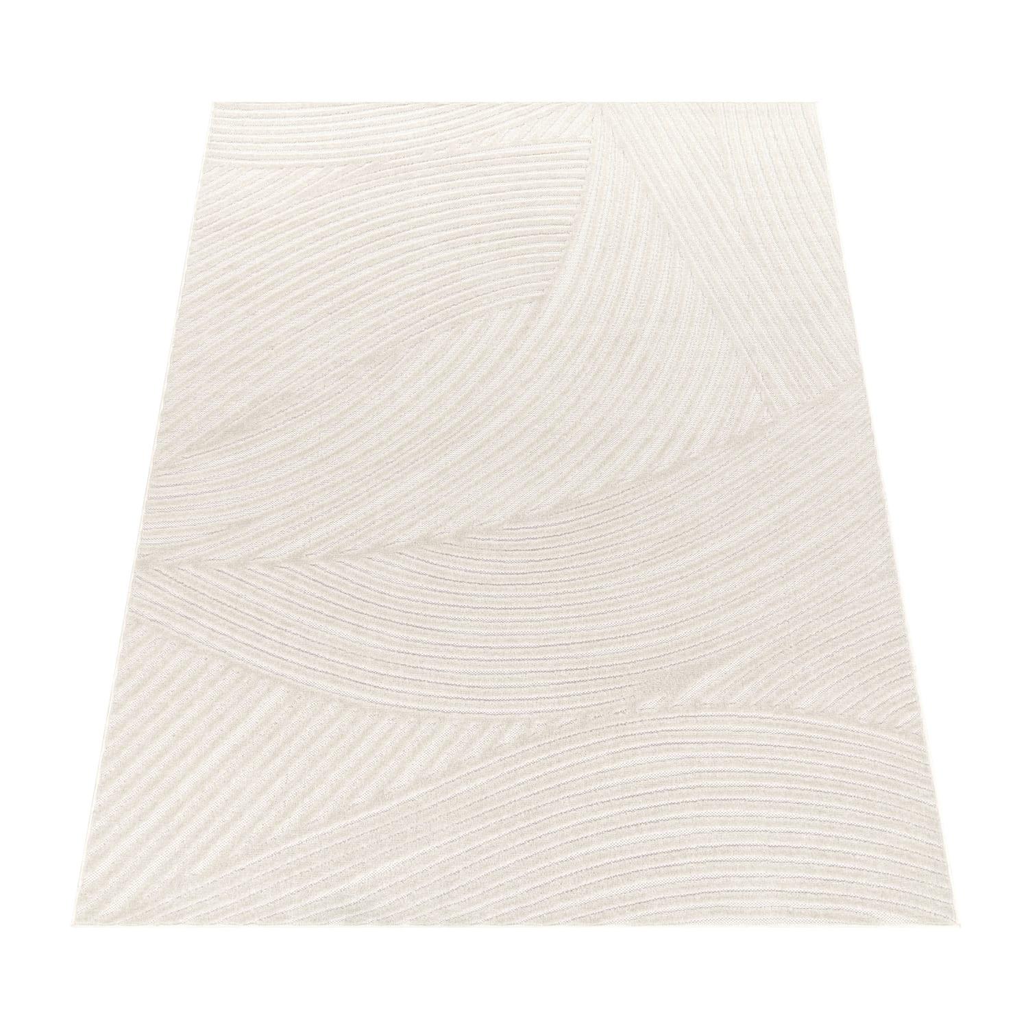 KURZFLORTEPPICH, mit Struktur, aus Polypropylen, Florhöhe 6 mm, Creme, 120 x 170 cm - Creme, Textil (170/120cm) - KADIMA DESIGN
