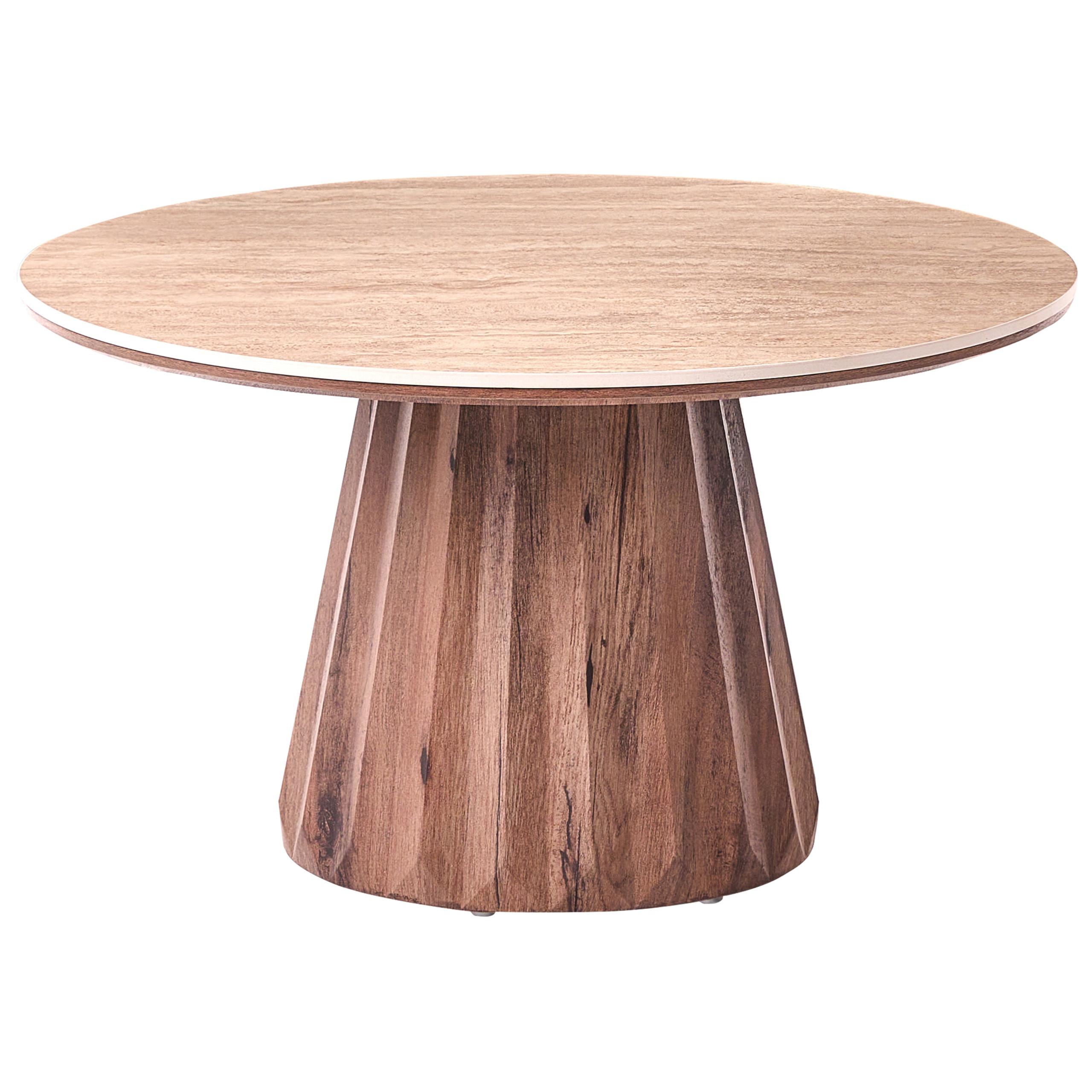 COUCHTISCH Travertinoptik Braun Sabrina - Hellbraun/Beige, Holzwerkstoff (80/80/46cm) - Beliani
