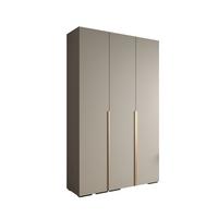 DREHTÜRENSCHRANK 236.7/150/47 3-türig - Kaschmir/Goldfarben, Holz/Metall (150/236.7/47cm) - MÖBEL KRYSPOL