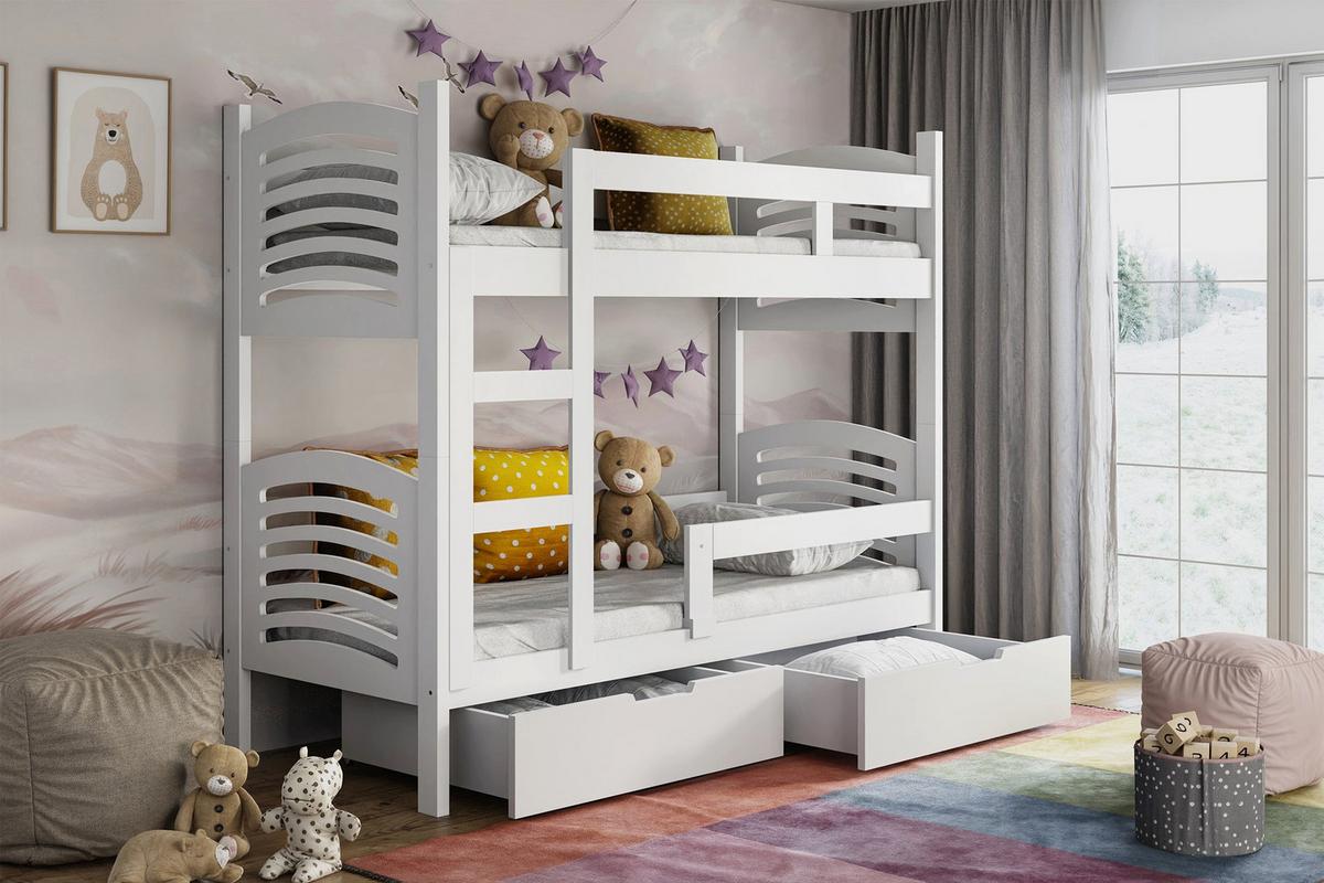 ETAGENBETT Cami 75x180 cm - Weiß, Holz (75/180cm) - Selsey