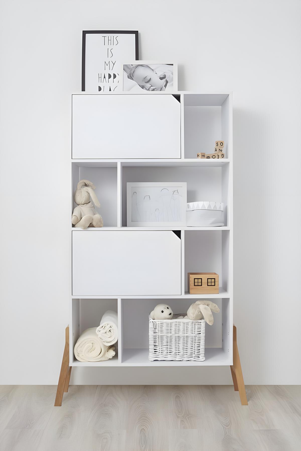 KINDERREGAL Lotta Weiß - Weiß, Holzwerkstoff (103/163/39cm) - RAUMHIRSCH FURNITURE