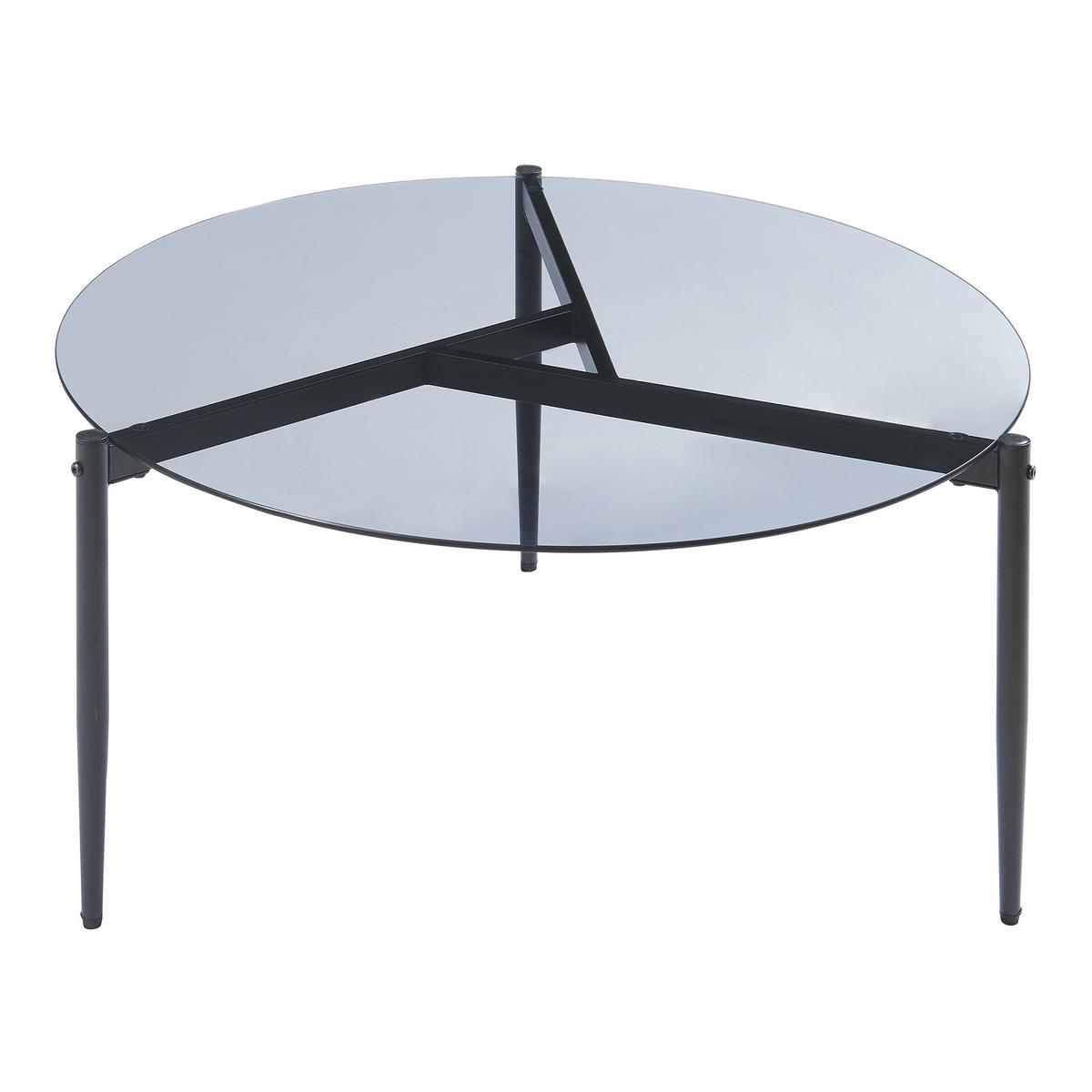 COUCHTISCH Ulökantaa 80/40 cm - Grau, Glas/Metall (40/40/80cm) - [en.casa]