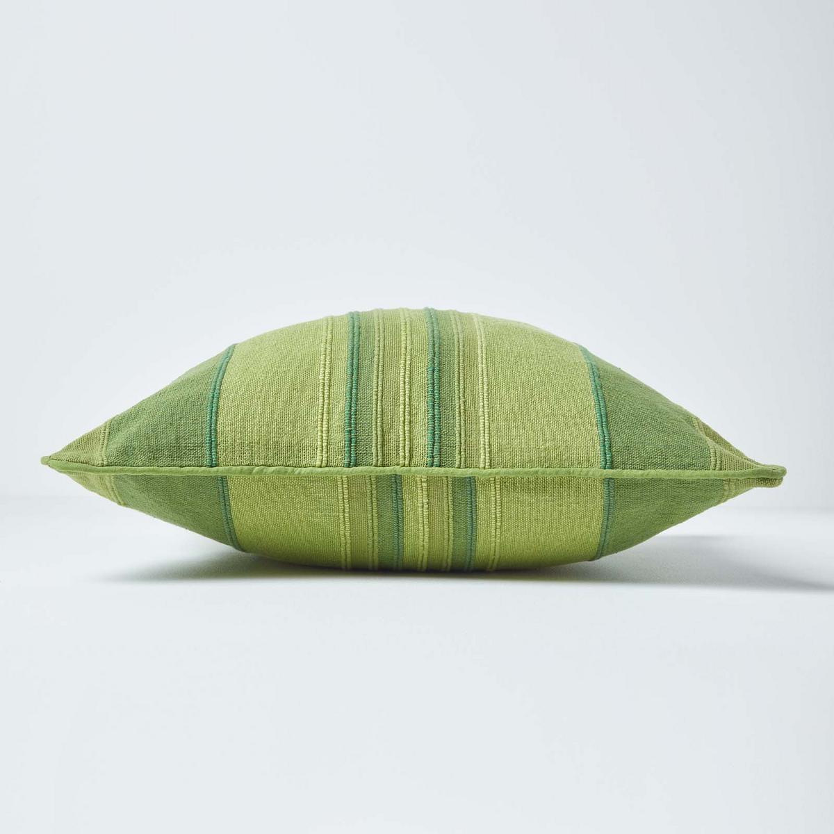 KISSENHÜLLE Morocco Stripe 45/45 cm, 100% Baumwolle - Grün, Textil (45/45cm) - Homescapes