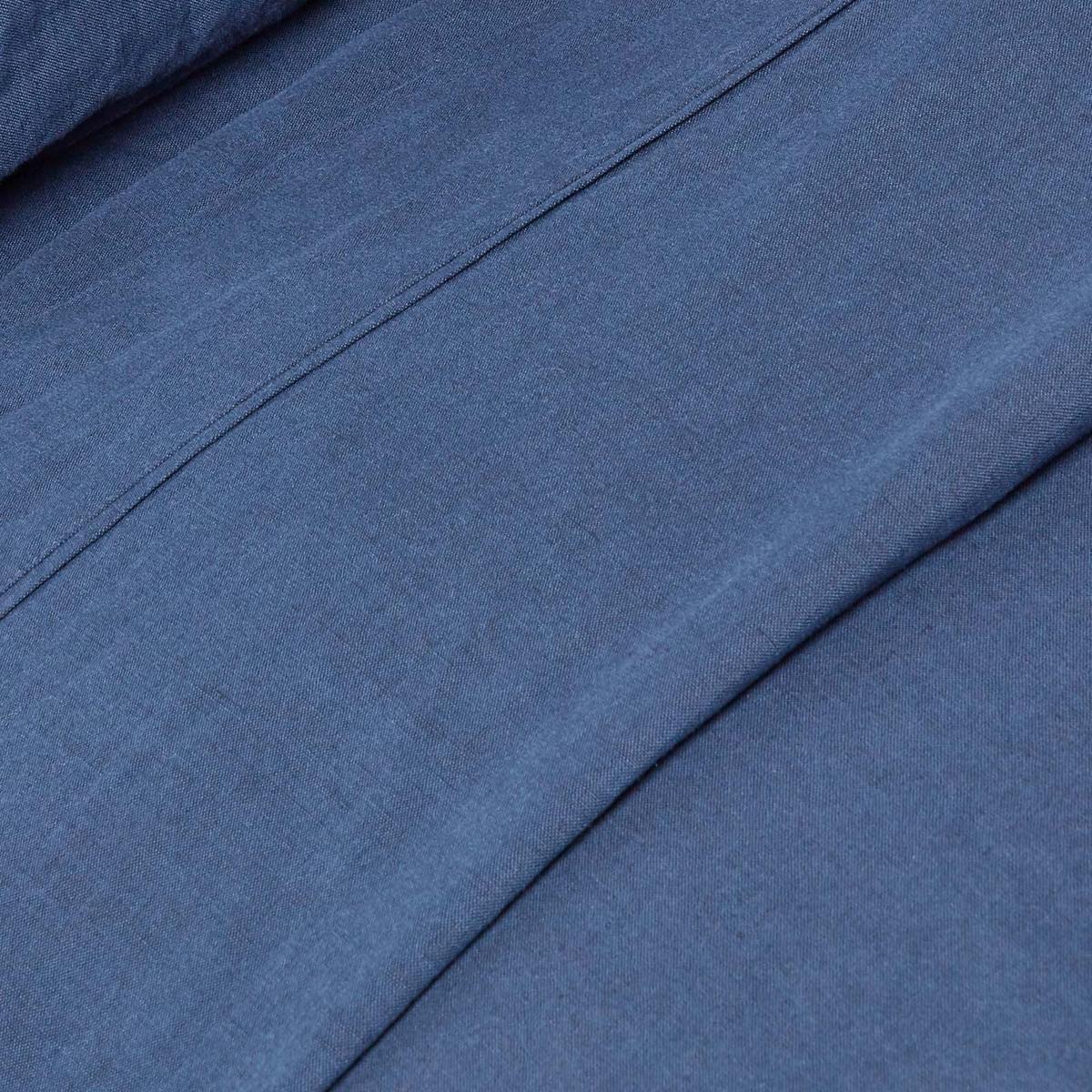 LEINEN-BETTLAKEN ohne Gummizug aus 60% Leinen & 40% Baumwolle - Blau, Textil (240/275cm) - Homescapes