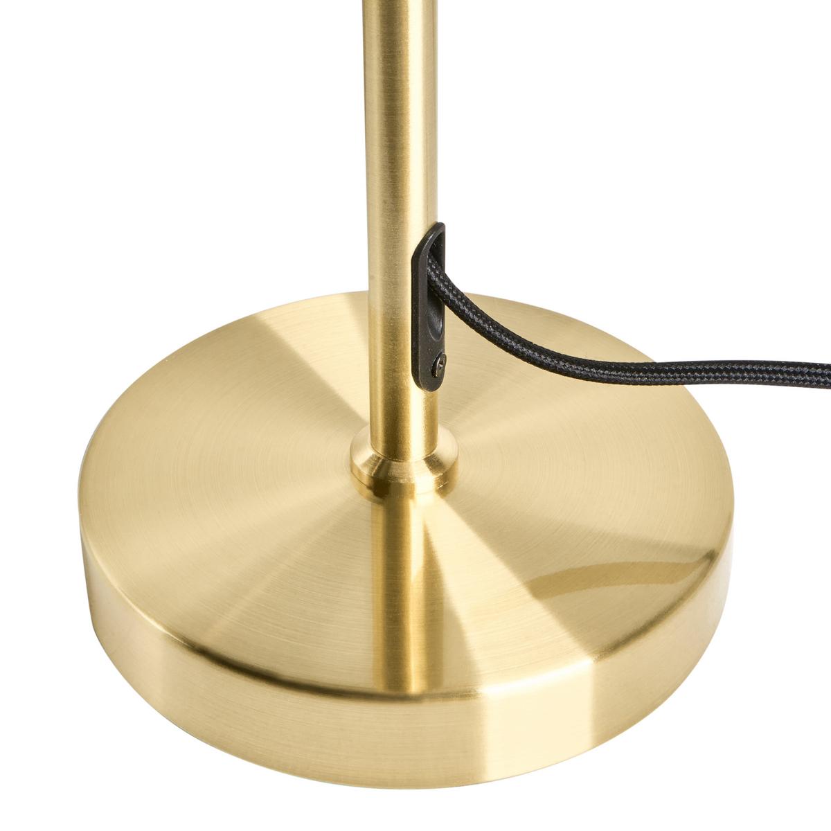 TISCHLAMPE Metall Gold Sibun - Goldfarben/Weiß, Metall (24/24/55cm) - Beliani
