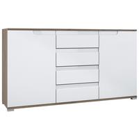 SIDEBOARD Sylt Weiß matt / Weiß Hochglanz - Weiß, Holzwerkstoff (138.5/75.5/35cm) - Vladon