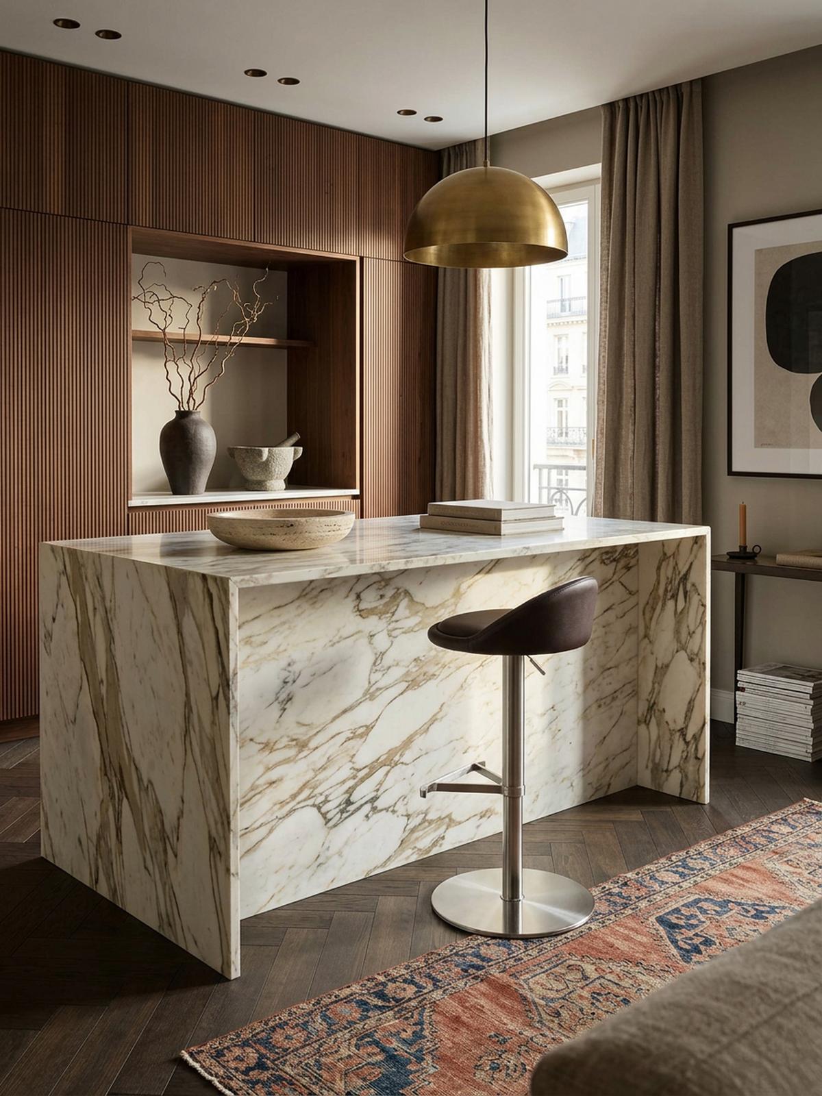 BARHOCKER Höhenverstellbar Edelstahl Halbrunde Rückenlehne DONAU, Braun 43x43x90 cm - Silberfarben/Braun, Kunststoff/Textil (43/90/43cm) - KADIMA DESIGN