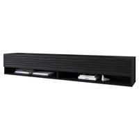 TV-LOWBOARD A180 MDF - Schwarz/Graphitfarben, Holzwerkstoff/Kunststoff (180/30/33cm) - MIRJAN24