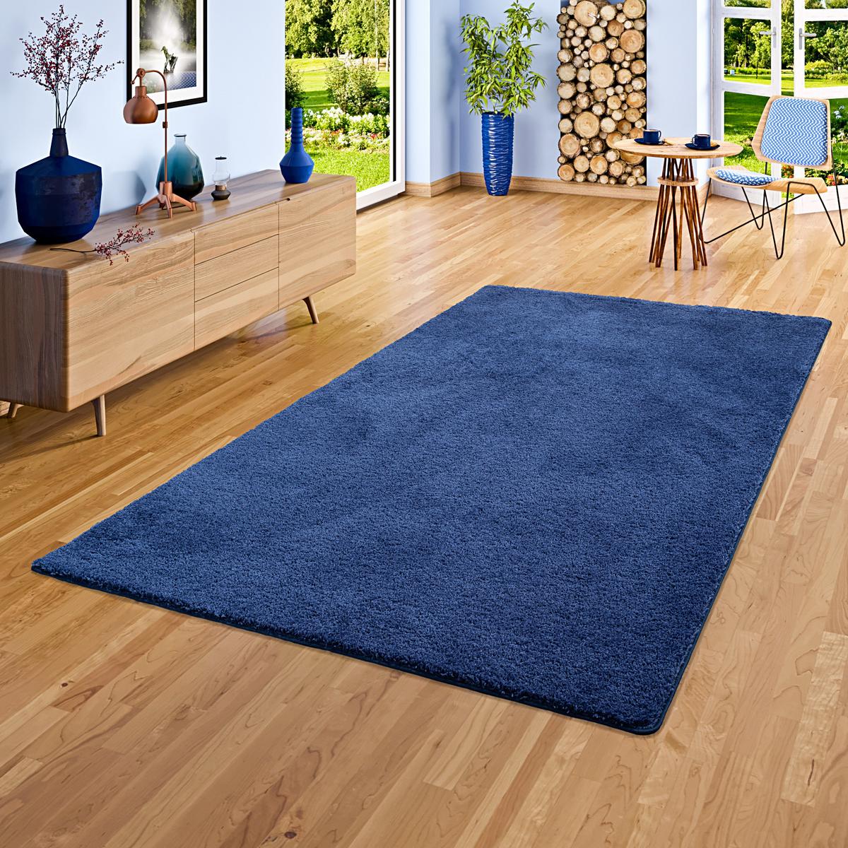 HOCHFLOR SHAGGY TEPPICH PALACE - Dunkelblau, Textil (160/200cm) - Snapstyle