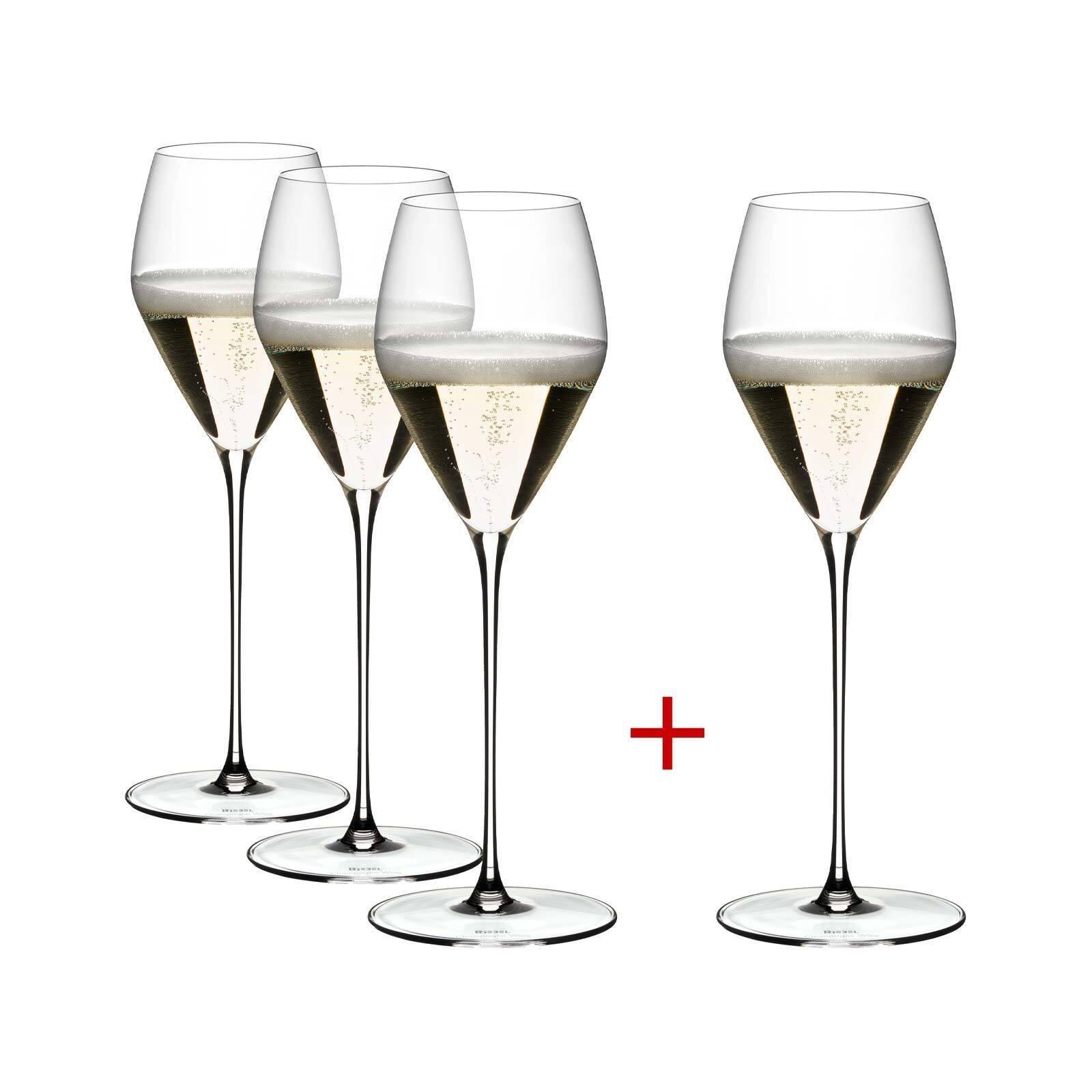 CHAMPAGNER WEINGLÄSER Veloce transparent 327 ml 4er Set - Transparent, Glas (0.33L) - Riedel