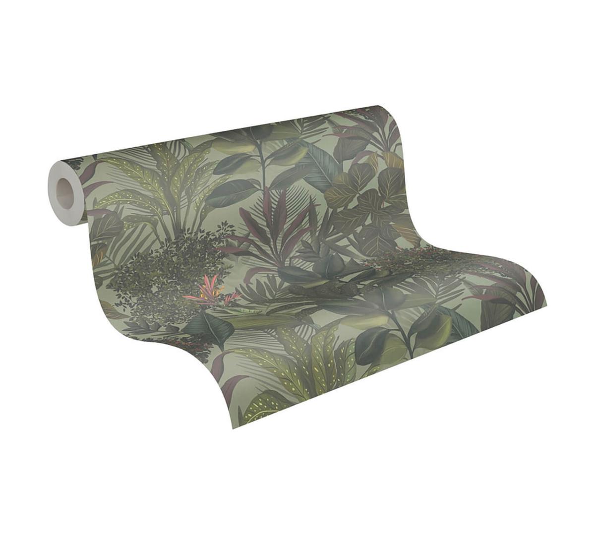 VLIESTAPETE Grün 53/1005 cm - Grün, Textil (53/1cm) - KUNSTLOFT