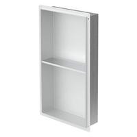 DUSCHNISCHE Silber 30/60 cm - Silberfarben, Metall (30/60/10cm) - LuxeBath