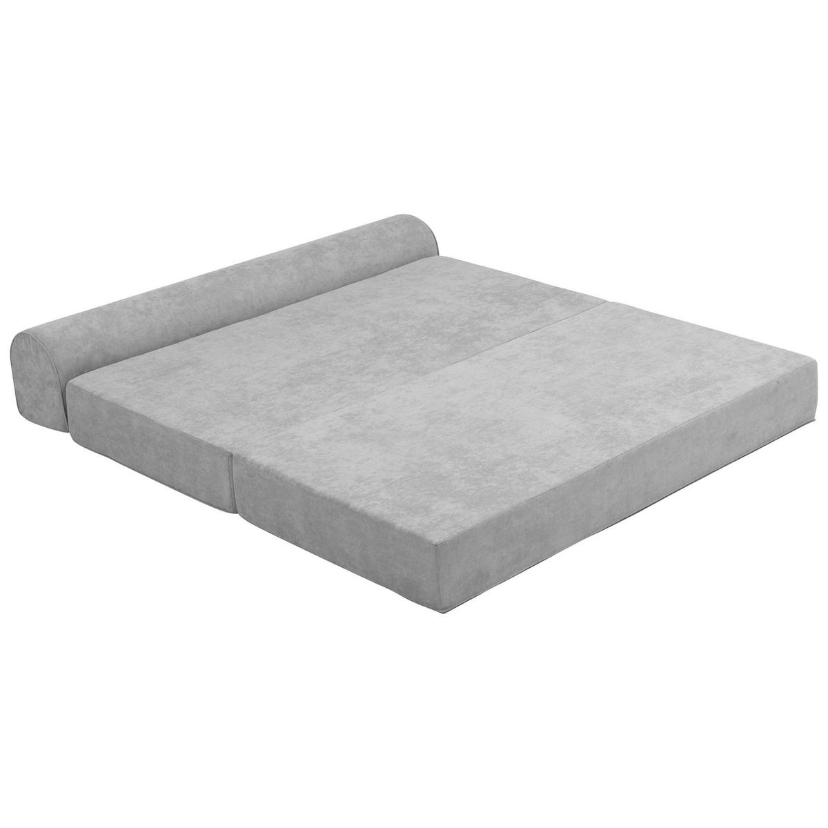 FALTSOFA Katusha Flachgewebe hellgrau - Hellgrau, Kunststoff (80/71/160cm) - 58aufmkessel