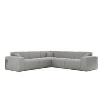 ECKSOFA Celes Premium In Sven - Hellgrau, Holzwerkstoff/Textil (246/246cm) - Fun Möbel