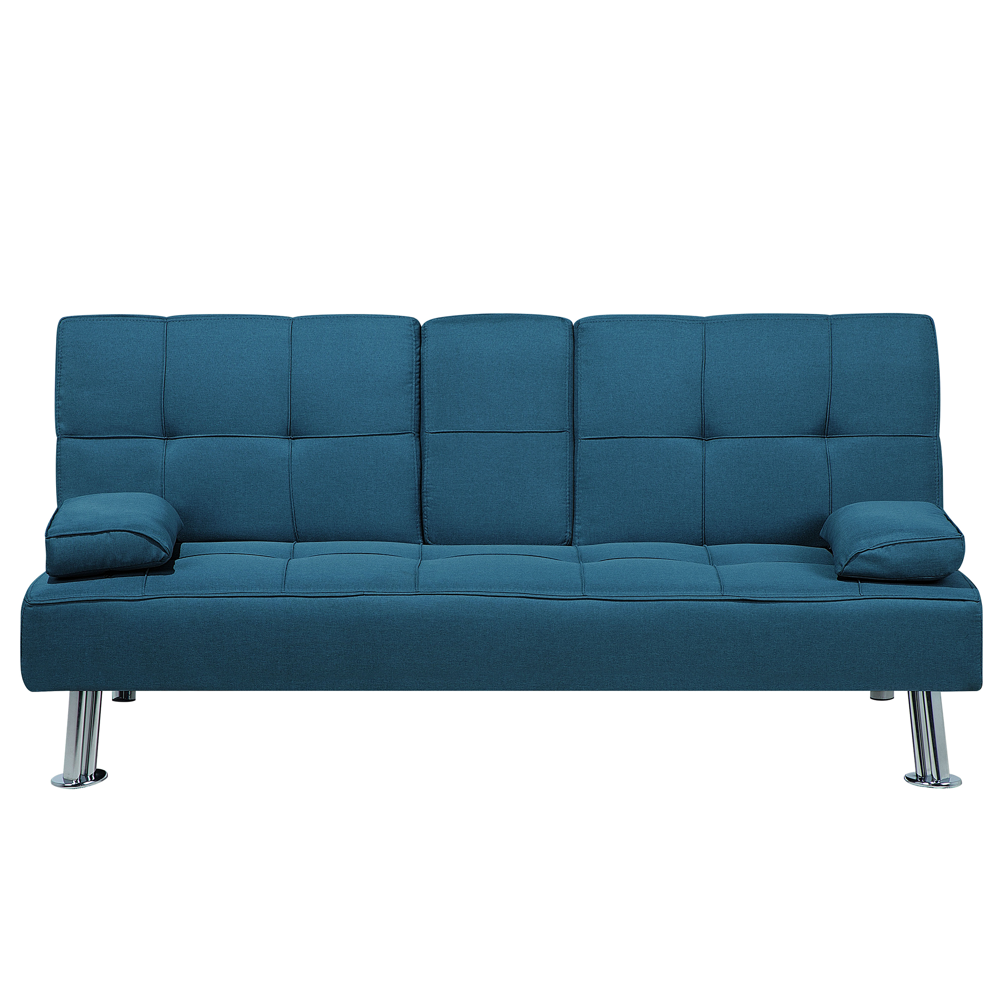 3-SITZER-SCHLAFSOFA Polyester Blau Roxen - Blau, Textil (168/77/81cm) - Beliani