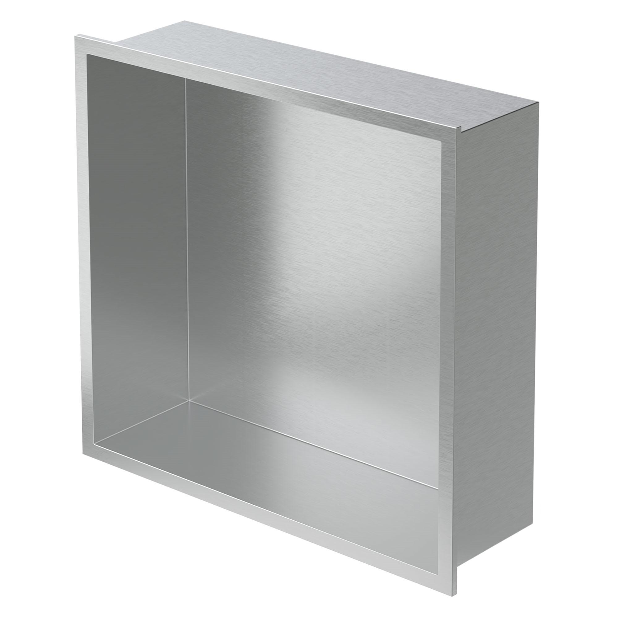 DUSCHNISCHE Silber 30/30 cm - Silberfarben, Metall (30/30/10cm) - LuxeBath
