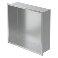 DUSCHNISCHE Silber 30/30 cm - Silberfarben, Metall (30/30/10cm) - LuxeBath