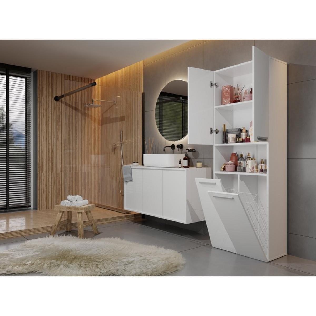 BADEZIMMERSCHRANK Weiß 60/174/30 - Weiß, Holzwerkstoff (60/174/30cm) - RAUMHIRSCH FURNITURE