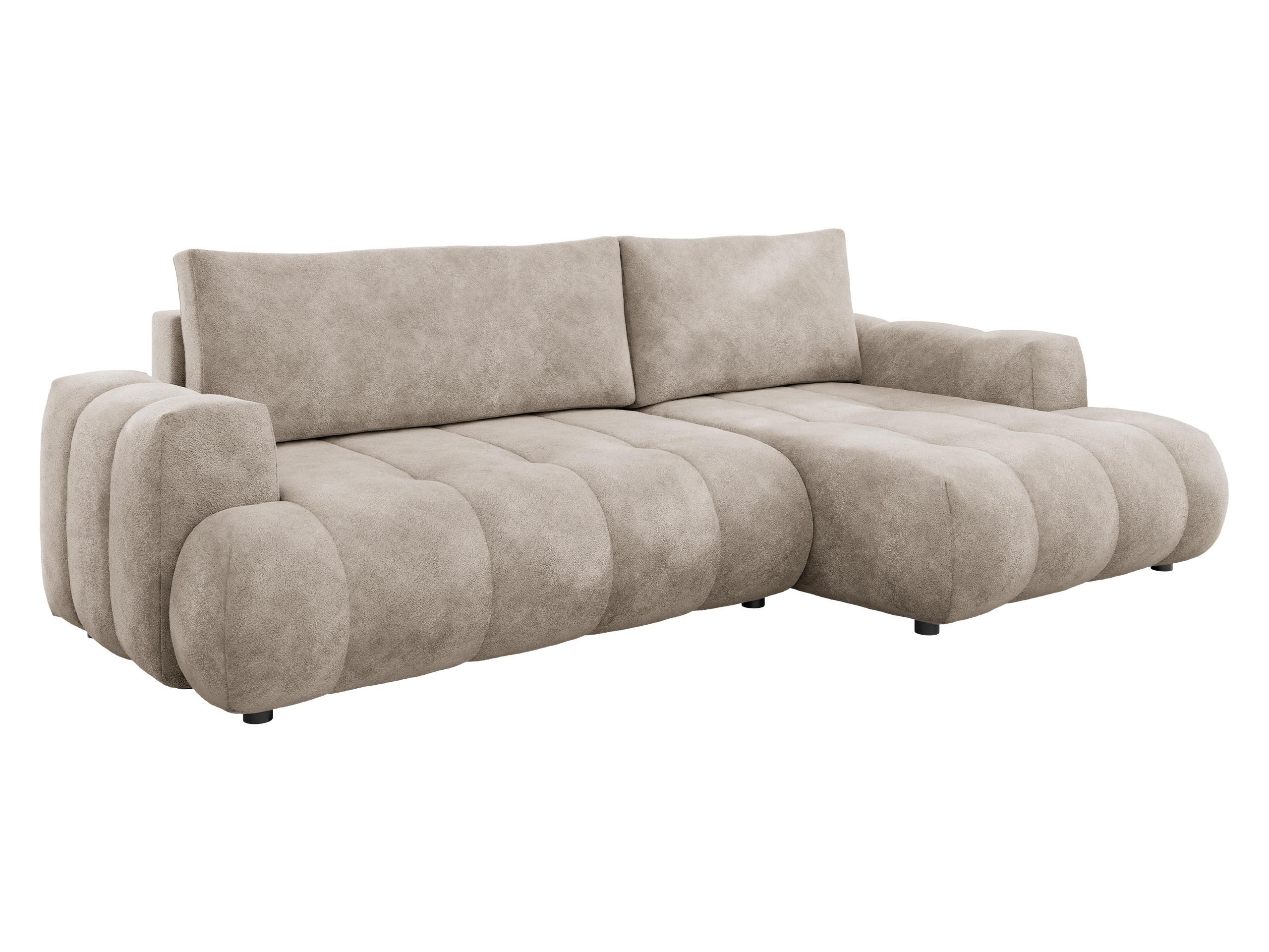 ECKSOFA Haiti, Seite: Rechts 2R+LC - Schwarz/Mokka, Holz/Textil (276/156cm) - MIRJAN24