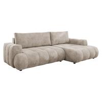 ECKSOFA Haiti, Seite: Rechts 2R+LC - Schwarz/Mokka, Holz/Textil (156/276cm) - MIRJAN24