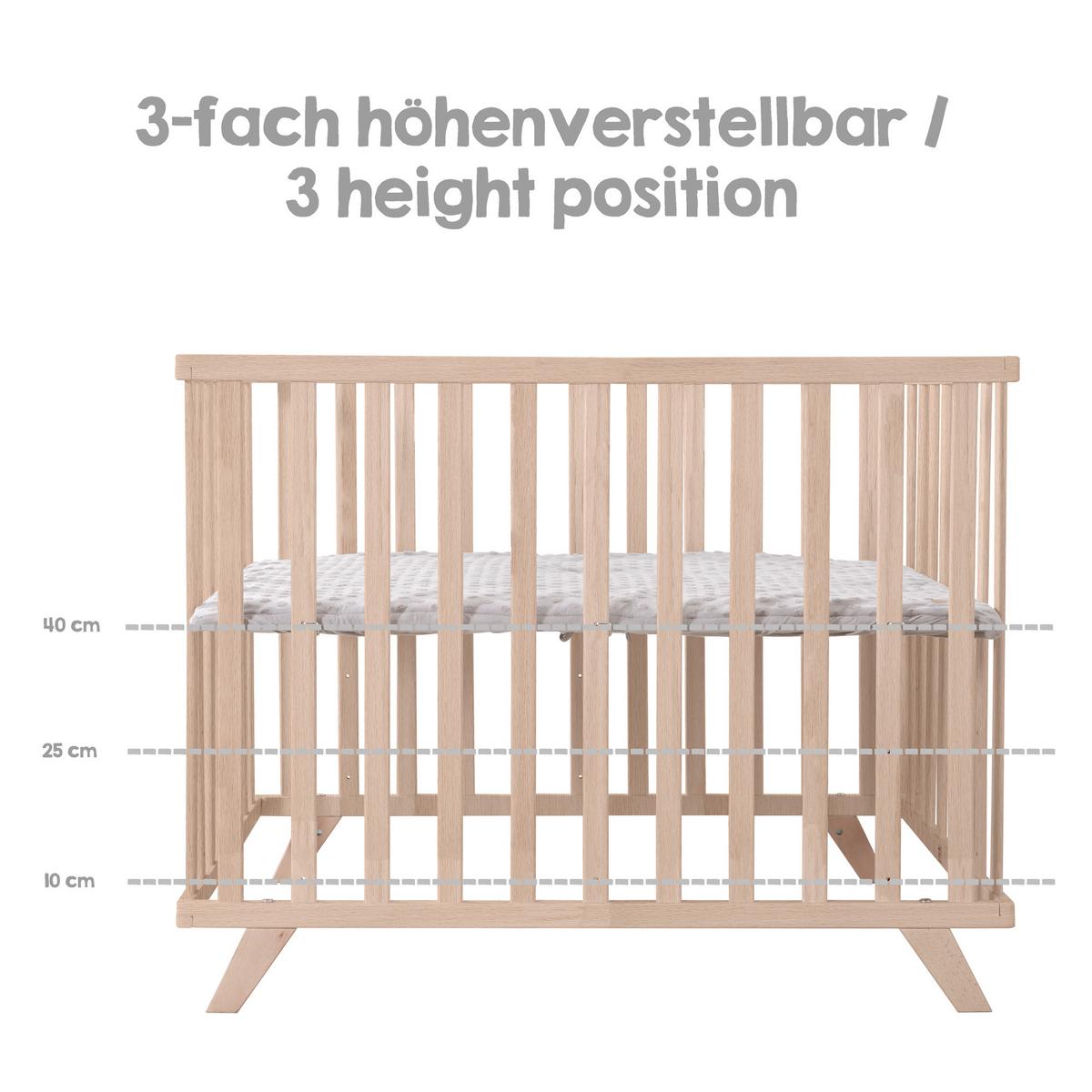 LAUFGITTER 75x100 cm mit Holzfüßen Lil Planet grau natur - Naturfarben, Holz/Holzwerkstoff (73/77/98.5cm) - Roba