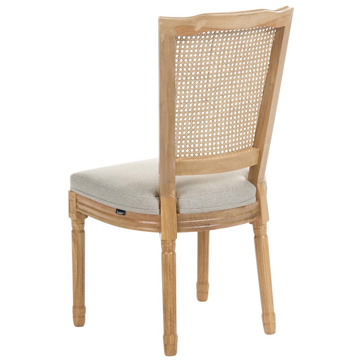 STUHL 2er-Set Holz Hellbraun/Beige Bonanza - Hellbraun, Textil (53/97/57cm) - Beliani