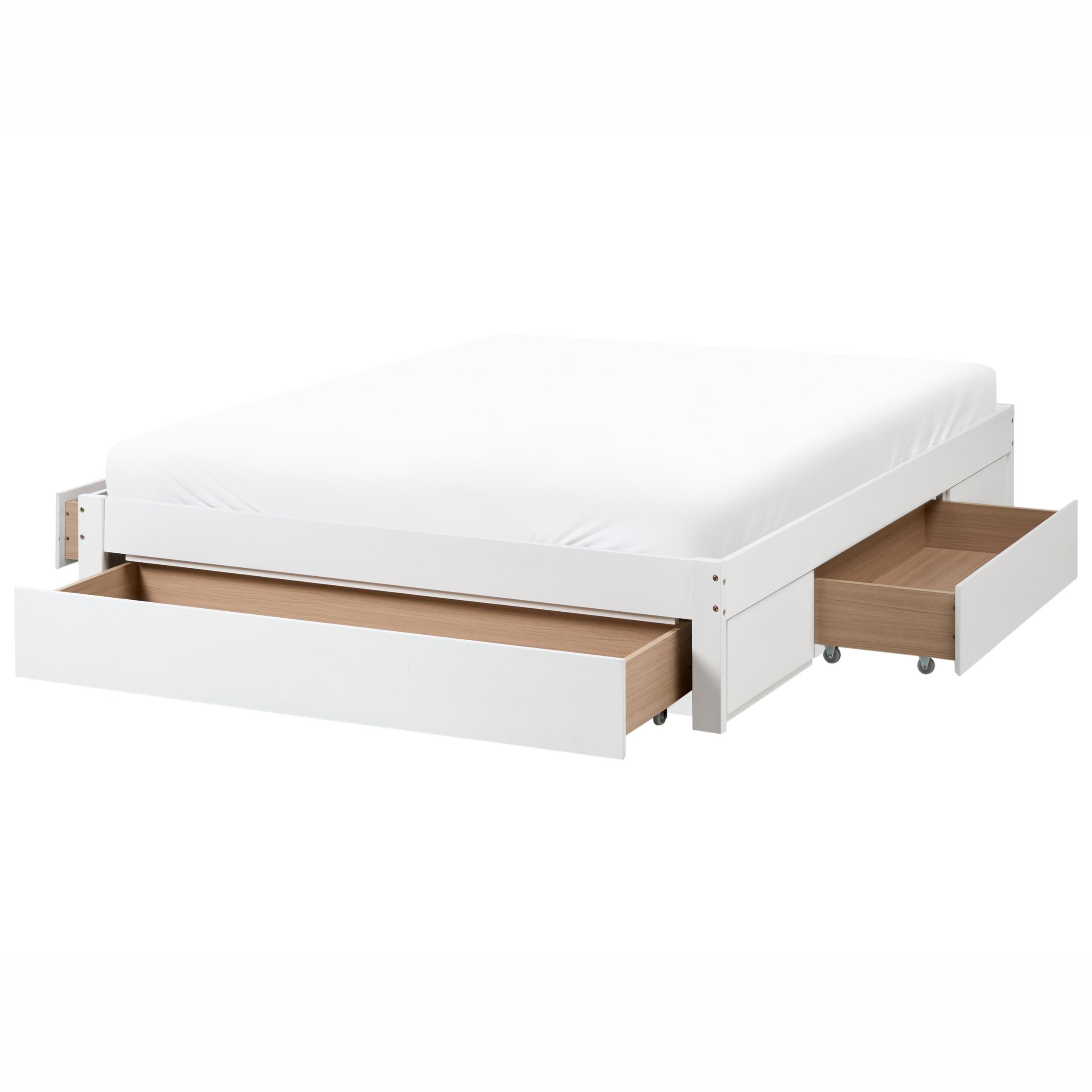 BETT 160/200 cm Dunkelbraun Giat - Dunkelbraun/Weiß, Holz (160/200cm) - Beliani
