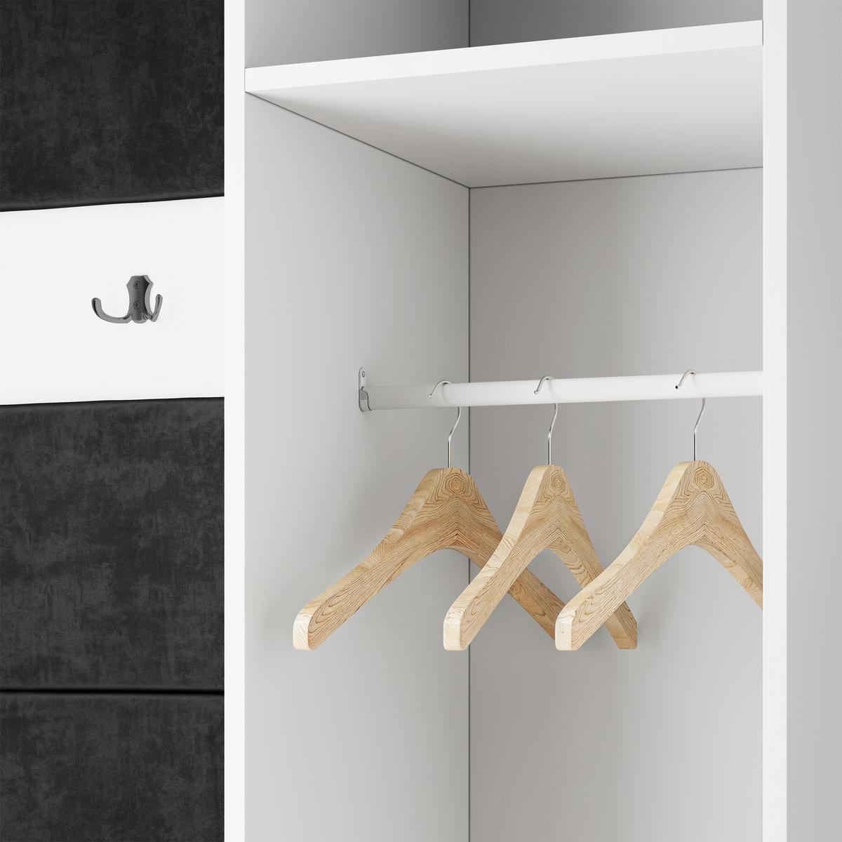 GARDEROBENSCHRANK LORI 95/181/51 cm Modern Eichefarben - Eichefarben/Schwarz, Holzwerkstoff (95/181/51cm) - MASSENO
