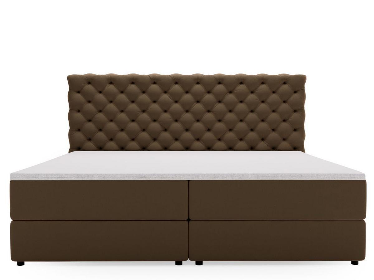 BOXBETT Bergamo 200x200 Braun - Schwarz/Braun, Holz/Textil (200/200cm) - Graingold