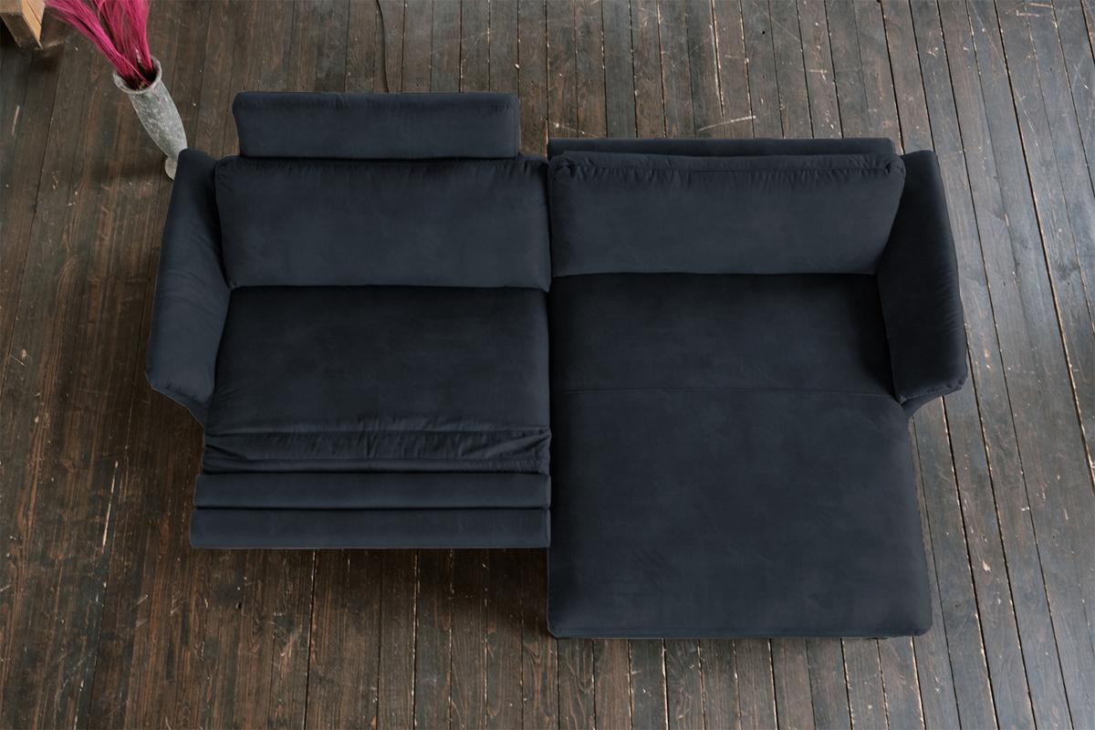 ECKSOFA MIT MOTORISCHER RELAXFUNKTION MALTA Schwarz Webstoff Relaxfunktion - Schwarz, Buchenholz/Textil (302/175cm) - KAWOLA