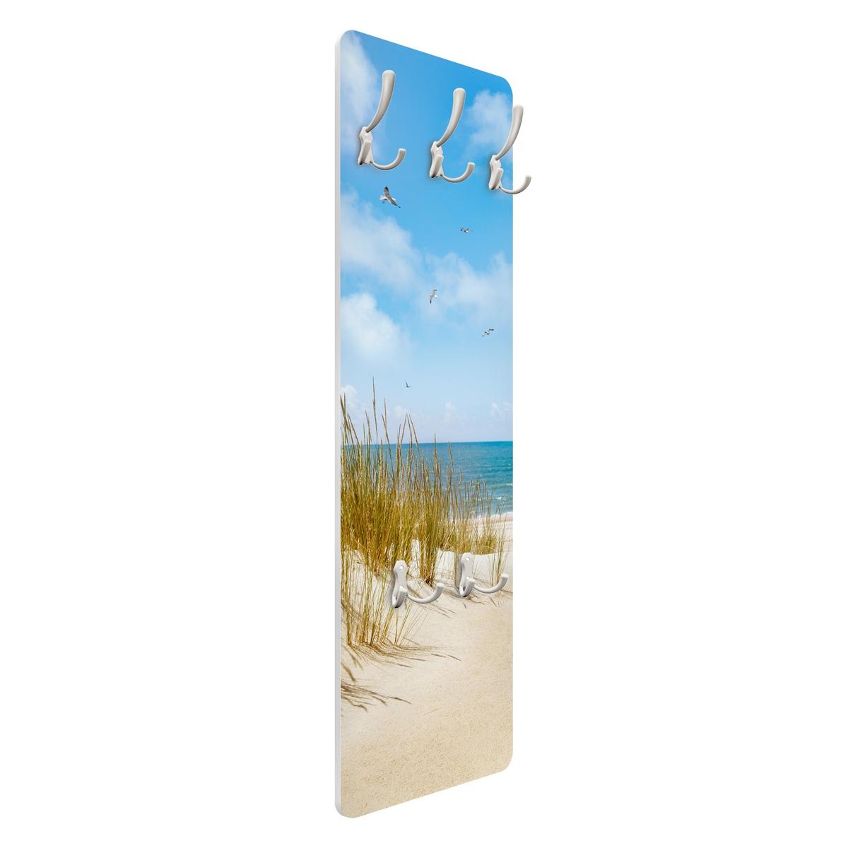 WANDGARDEROBE - Strand an der Nordsee 34/105 cm - Beige, Holzwerkstoff (34/105/1.6cm) - Bilderwelten