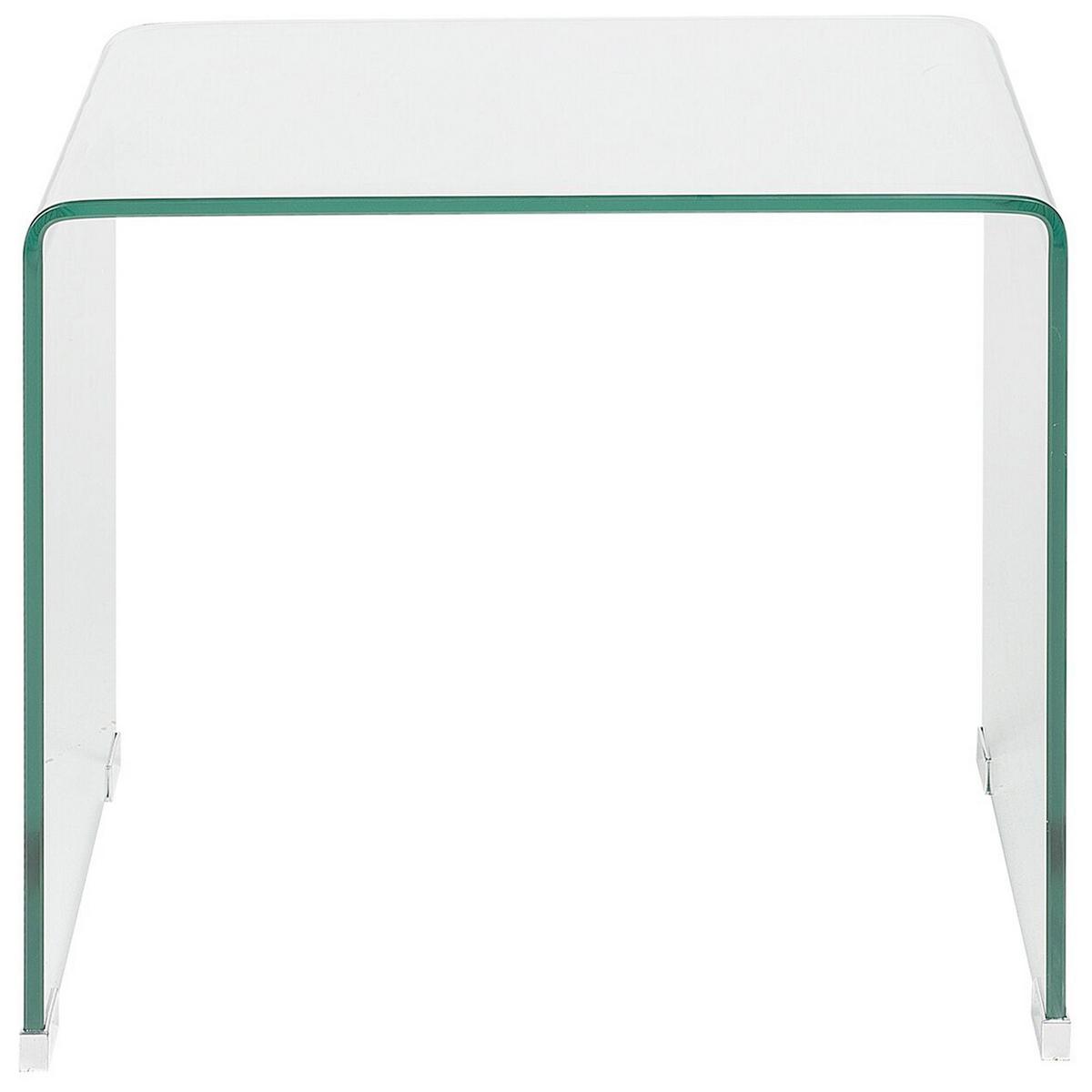 BEISTELLTISCH 2er-Set Rechteckig Transparent Kendall - Transparent, Glas (36/36/42cm) - Beliani