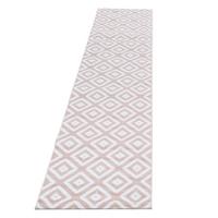 TEPPICH Kurzflor INN in Rosa, geometrisch, 80 x 300 cm - Rosa, Textil (300/80cm) - KADIMA DESIGN
