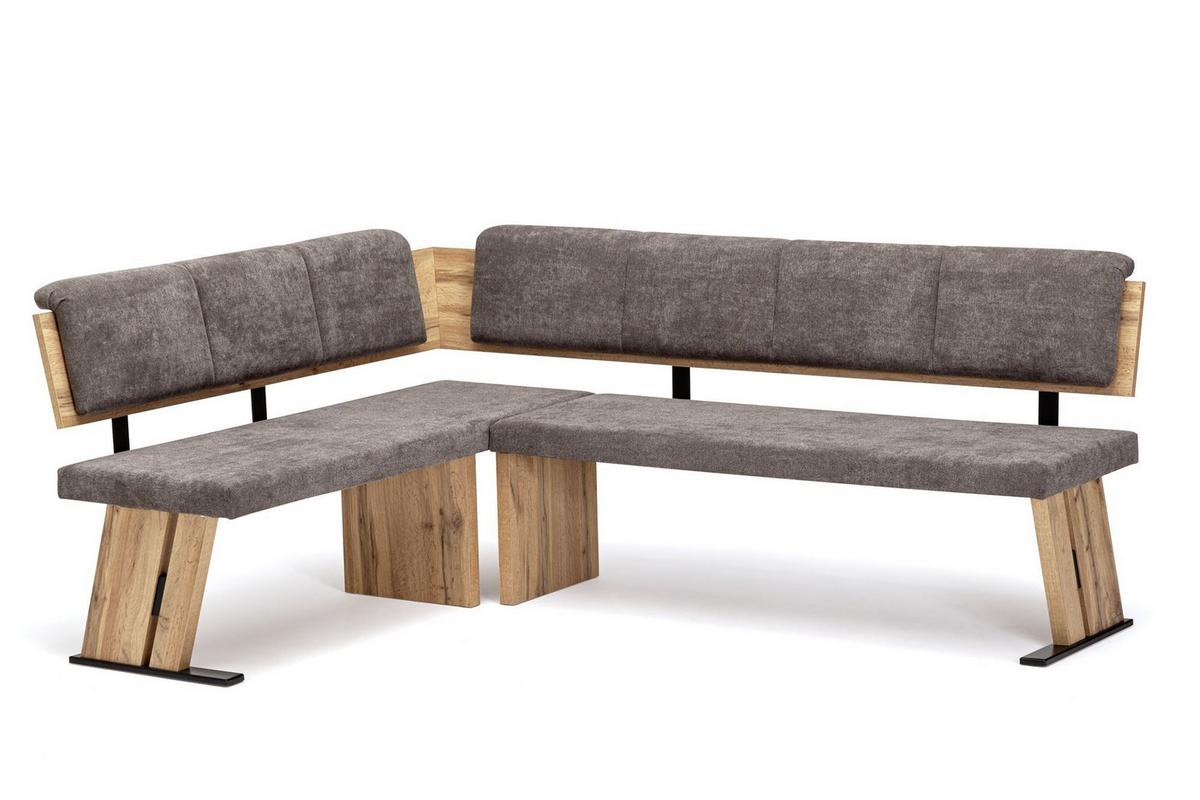 ECKBANKGRUPPE Dajana Holzwerkstoff Appalachian Eiche Polster Braun - Eichefarben/Braun, Holzwerkstoff (205/1/155cm) - 58aufmkessel