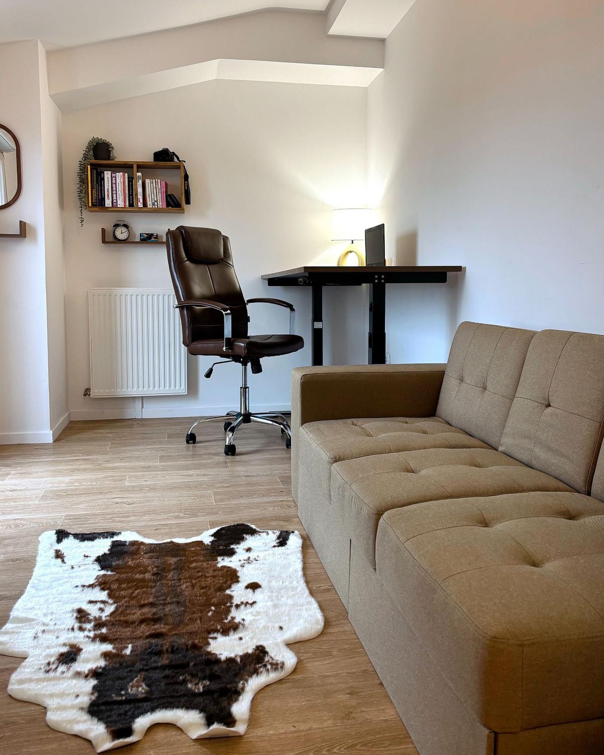 KUNSTFELL-TEPPICH Nambung 90/60 cm - Braun, Kunststoff (60/90cm) - Beliani