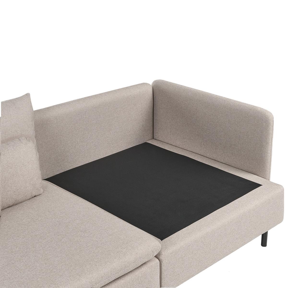MODULSOFA 2-Sitzer Beige Stoff Egeris - Beige, Textil (172/80/94cm) - Beliani