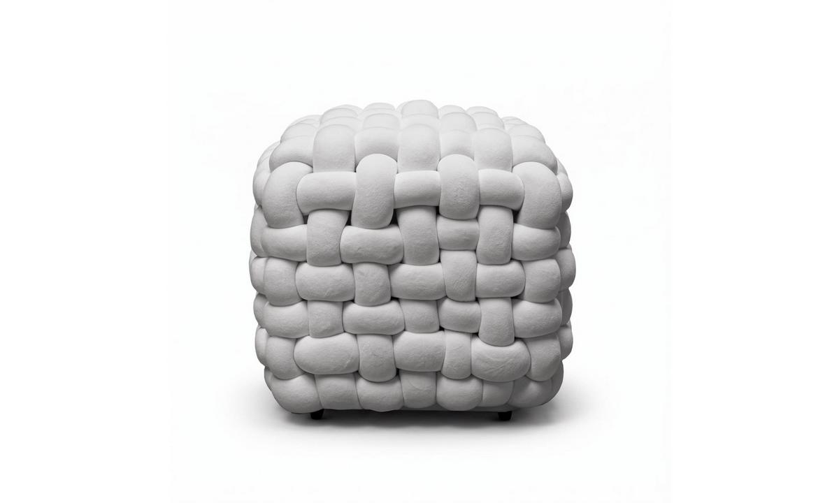 HOCKER ELIO 40/40/40 cm Grau - Grau, Textil (40/40/40cm) - Lookway