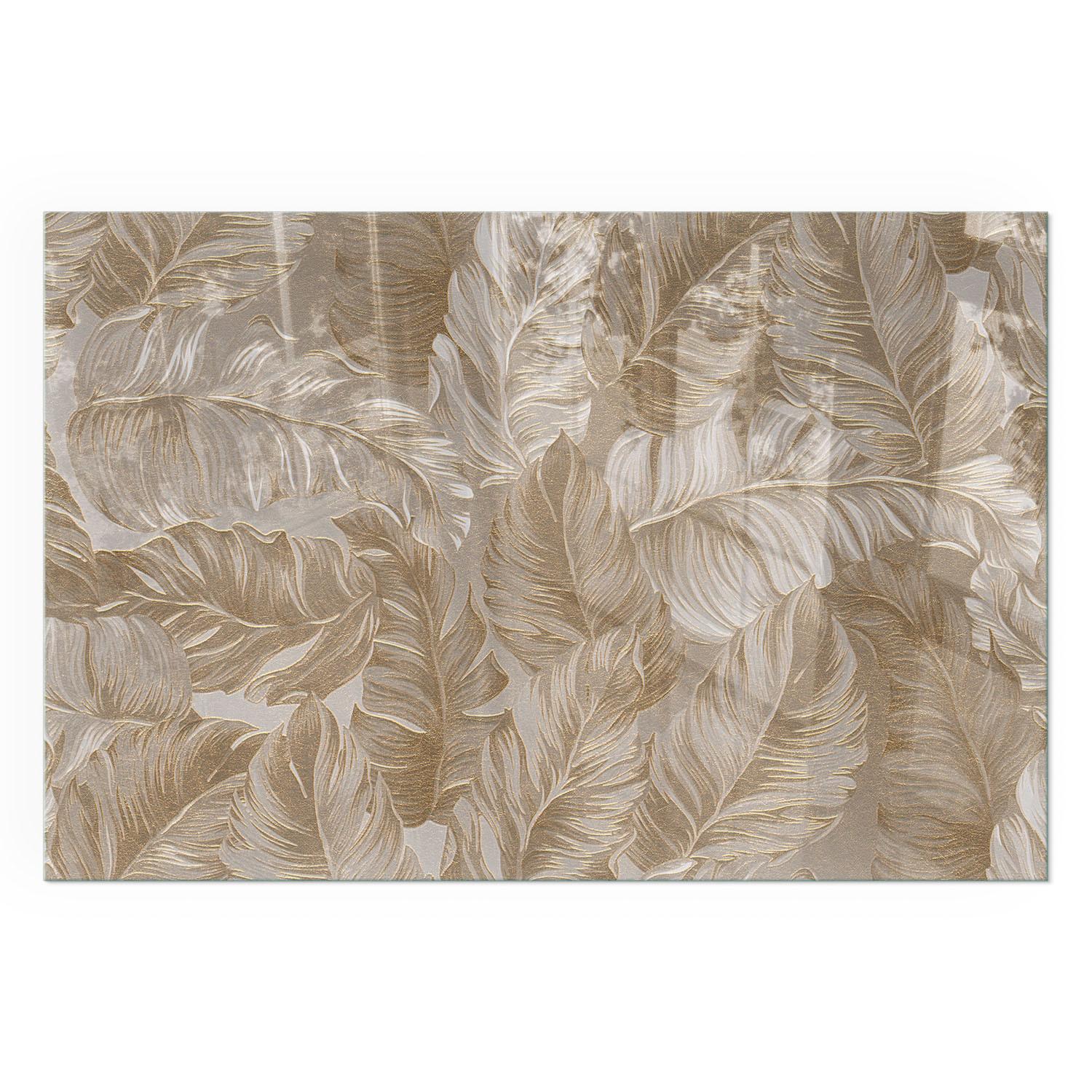 GLASPLATTE für Kamin 120x80 cm - Beige, Glas (120/80/0.4cm) - TULUP