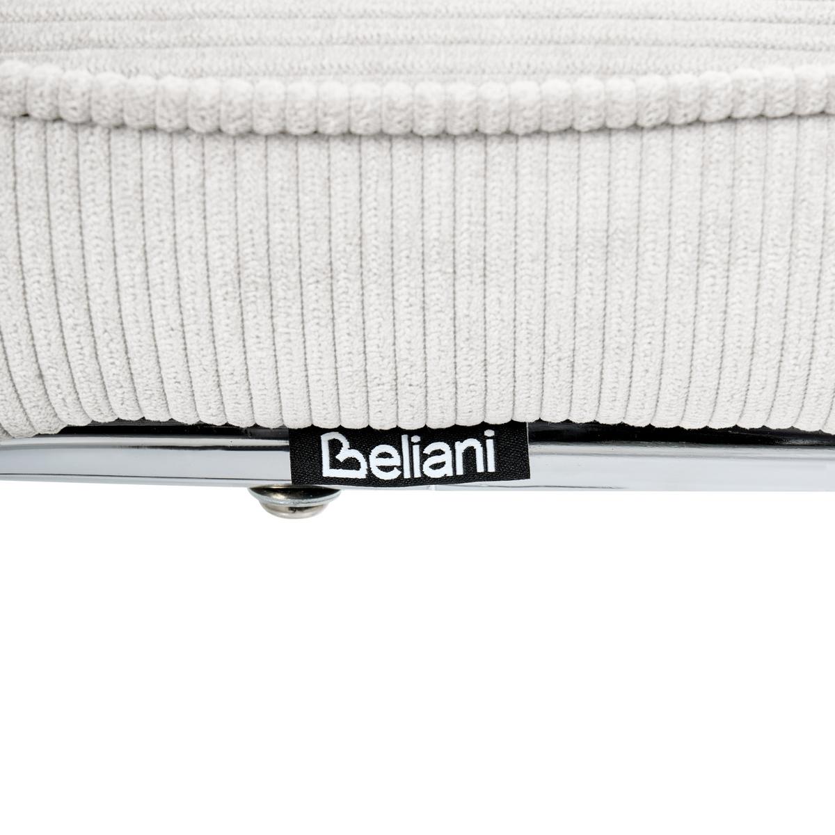 ESSZIMMERSTUHL 2er-Set Cremeweiß Irwin - Silberfarben/Weiß, Textil (50/85/53cm) - Beliani