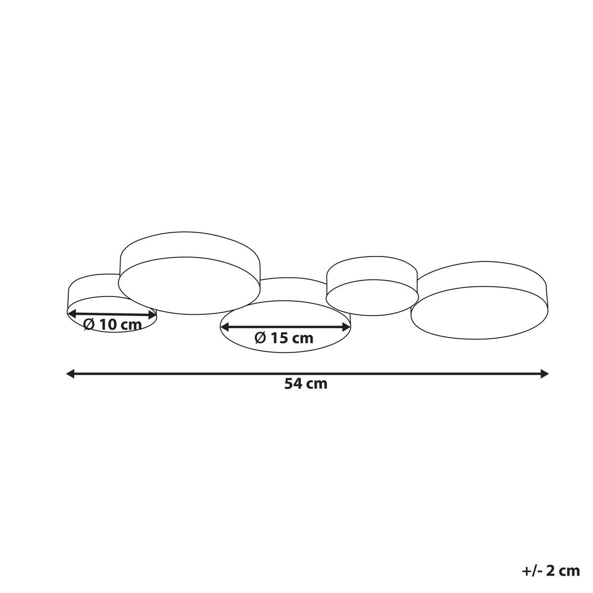 DECKENLEUCHTE Luga 20/54/3 cm - Silberfarben, Metall (20/54/3cm) - Beliani