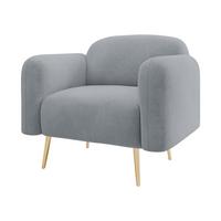 SESSEL Nami 1 - Goldfarben/Grau, Holz/Textil (90/75/71cm) - MIRJAN24