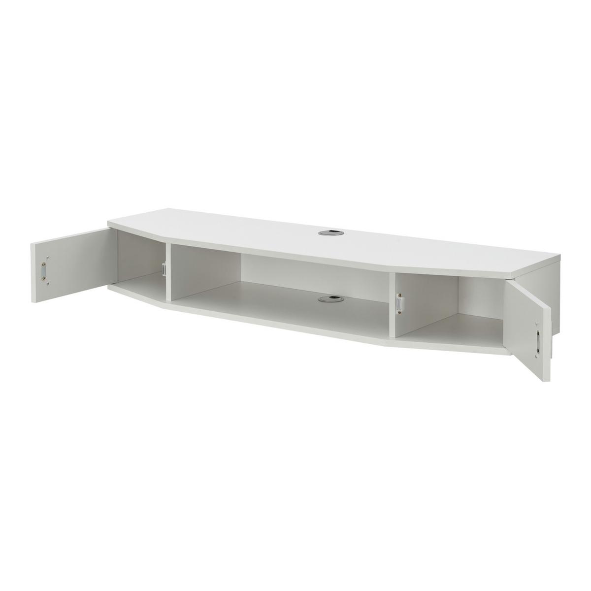 TV-WANDREGAL Tørring - Weiß, Holzwerkstoff (110/17.5/30cm) - [en.casa]