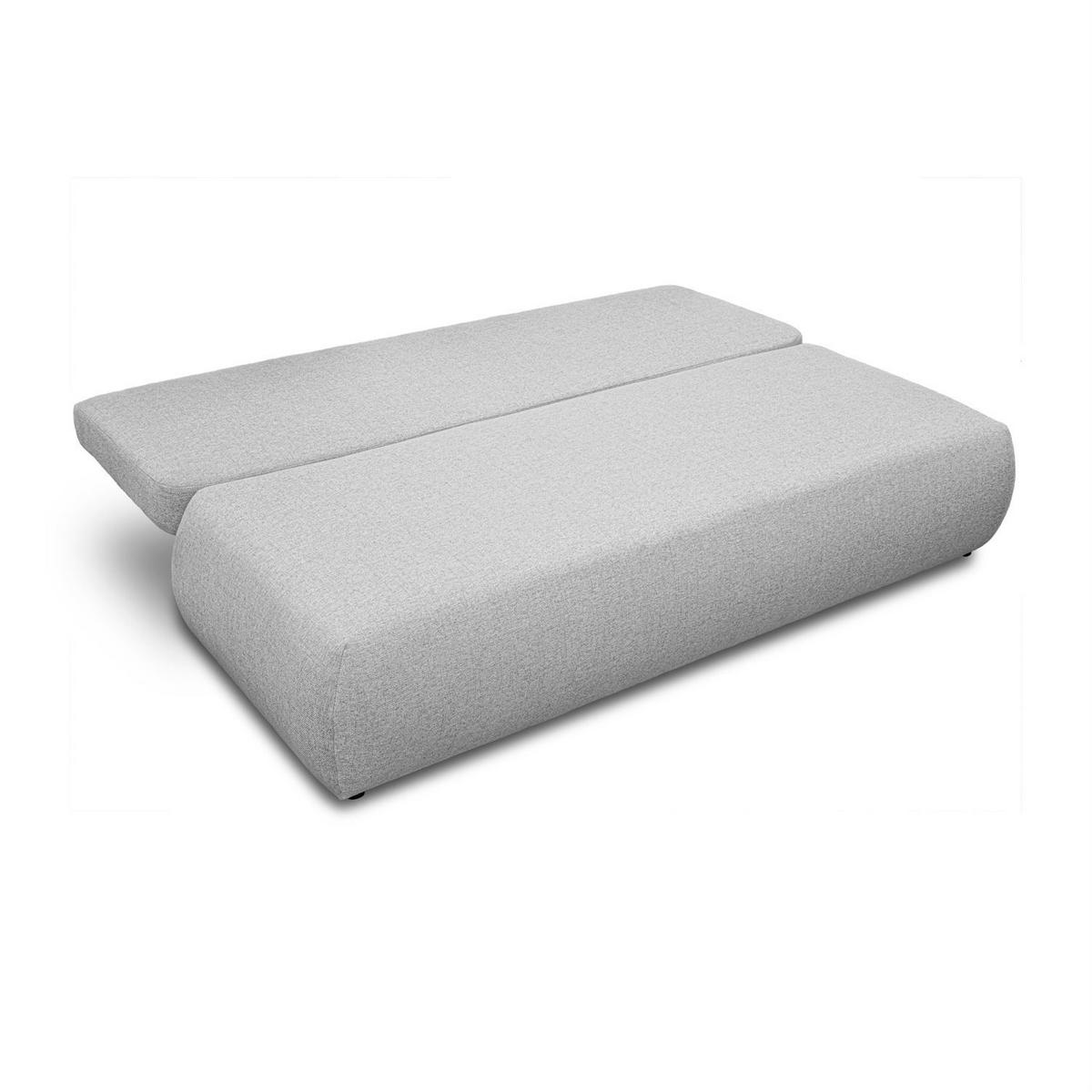 SCHLAFSOFA CLAIRE, zweisitzig, mit Schlaffunktion, Neve 80 - Hellgrau, Textil (208/90/95cm) - Lookway