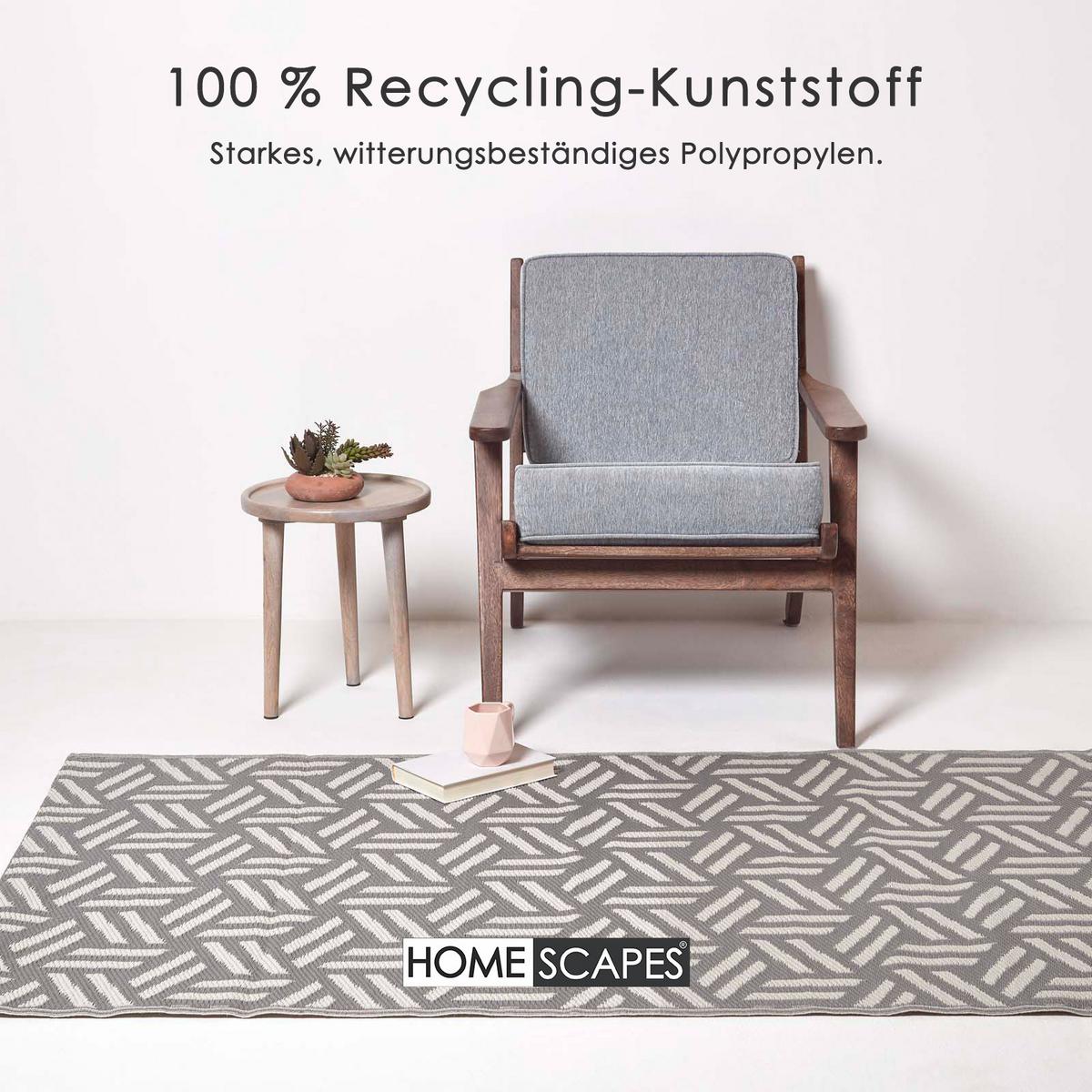 OUTDOORTEPPICH Luna, geometrisch gemustert 120/180 cm - Grau, Kunststoff (120/180cm) - Homescapes