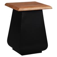 BEISTELLTISCH 30x45x30 cm Schwarz-Natur aus Akazienholz und Metall - Schwarz, Metall (30/30/45cm) - WOMO-DESIGN
